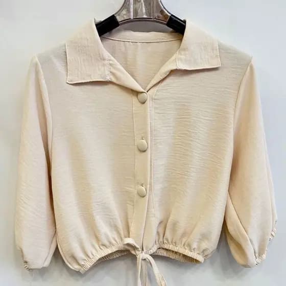 blusa feminino tecido duna com botao