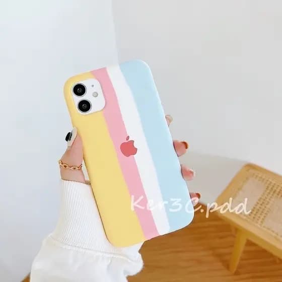 capa arco iris capinha iphone 7 8 plus iphone11 iphone12 12pro XR case celular