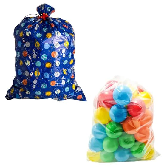 Bolinha De Piscina Coloridas 50 Unidades + Saco de Presente