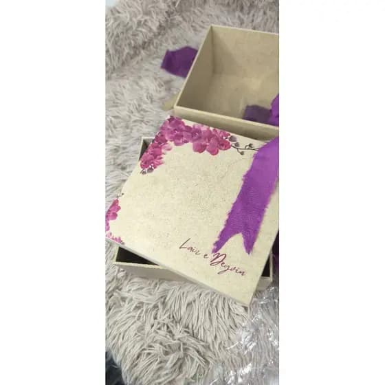 CAIXA DE MDF 21x21x10 PERSONALIZADA, CASAMENTO, PADRINHOS, PRESENTE MENSAGEM INTERNA