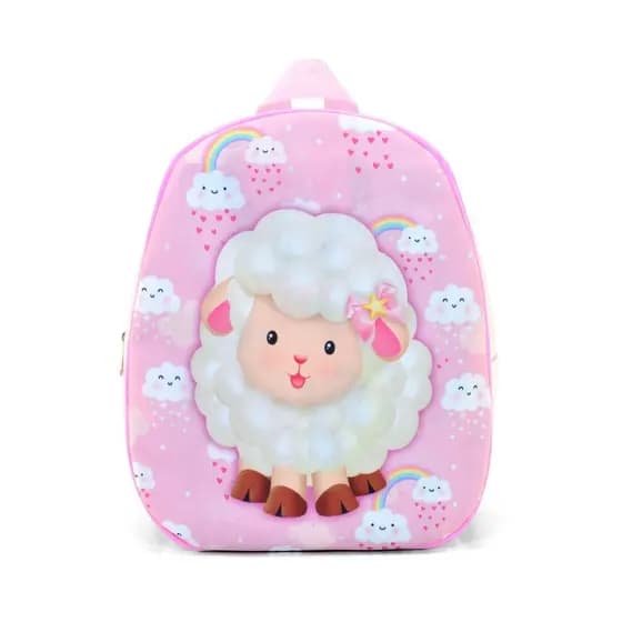 Mochila Infantil Feminina Ovelha Pequena e Estilosa