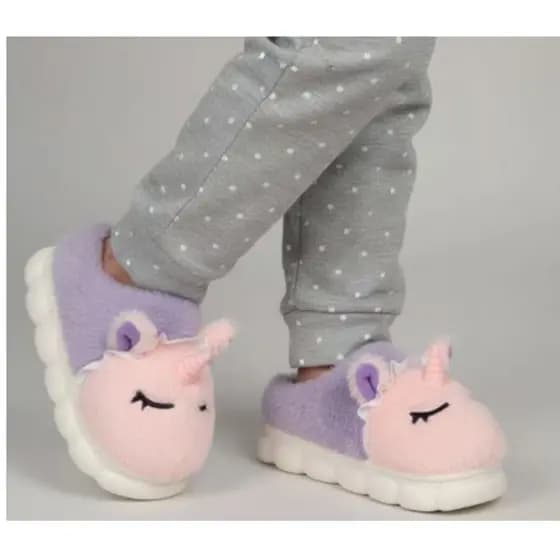 Pantufa de UNICORNIO adolescentes e infantil, super macio com o solado antiderrapante/PTF06-140