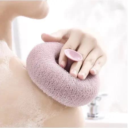 Esponja de Banho Esfoliante com Ventosa para Guardar | Limpeza Profunda e Massagem (Cor Aleatório)