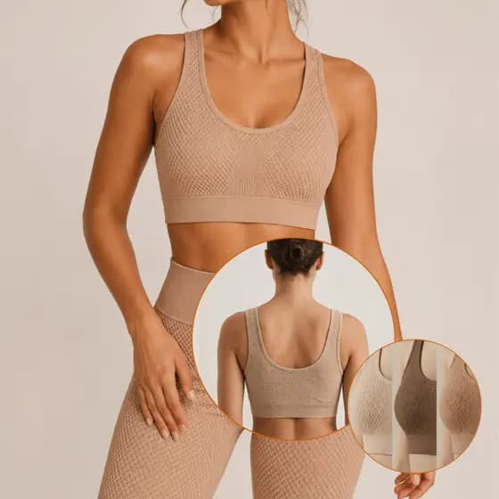 Kit até 2 Topzinho de Academia Confortável Texturizado sem Costura estilo blusinha