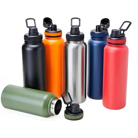 Garrafa Térmica Inox 1 Litro Branco Hidratação Academia