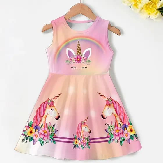 Vestido Infantil Temático Unicornio