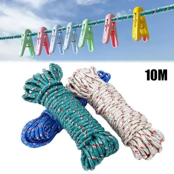 Corda De Nylon 10 Metros 6mm Multiuso Varal E Amarração Cor Sortida