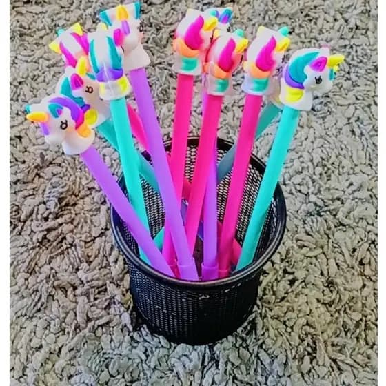Caneta de Gel de Unicórnio para Assinatura/ Papelaria Escolar