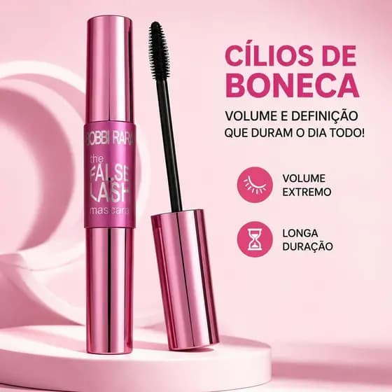 Máscara de Cílios Bobbi Rara The False Lash | Volume, Alongamento e Definição | Efeito Cílios Postiços