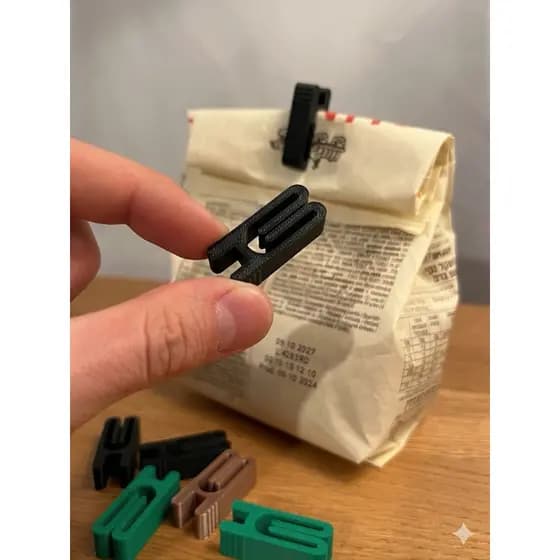 Clipe Prendedor de Sacos Premium – Vedação Eficiente e Design Moderno para Cozinha Organizada