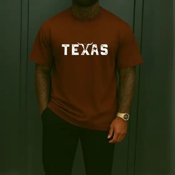 Camiseta Cowboy Texas Frase Masculina Algodão Camisa Country Frase