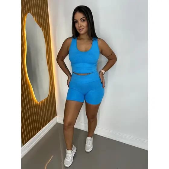 Kit Fitness Zero Transparência Malha Conforto Realça Curvas
