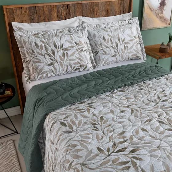 Cobre Leito Dupla Face Casal Queen 3 Pças Estampado 2,60m x 2,40m Oferta