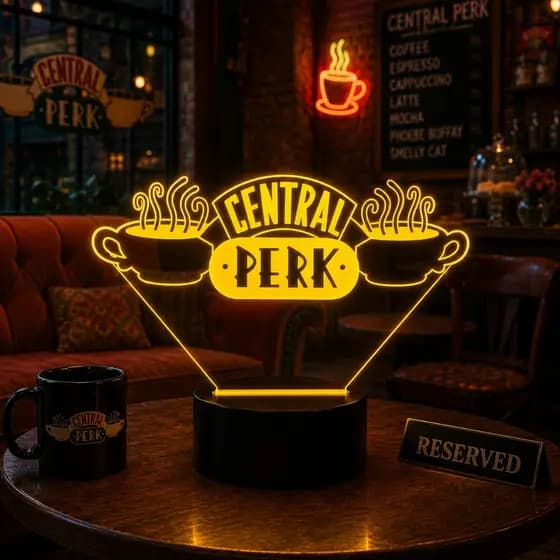 Luminária Led 3D Central Perk Friends Multicores