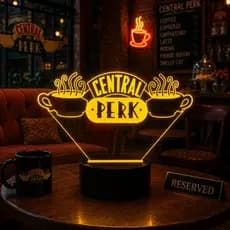 Luminária Led 3D Central Perk Friends Multicores