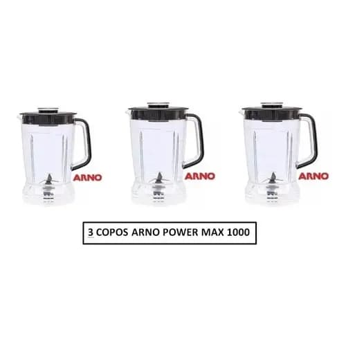 3 Copo Liquidificador Arno Power Max 1000w Ln5545b1 Cristal