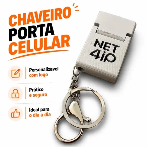 Kit Chaveiro 10/20/30 Suporte Celular Personalizado com Logo