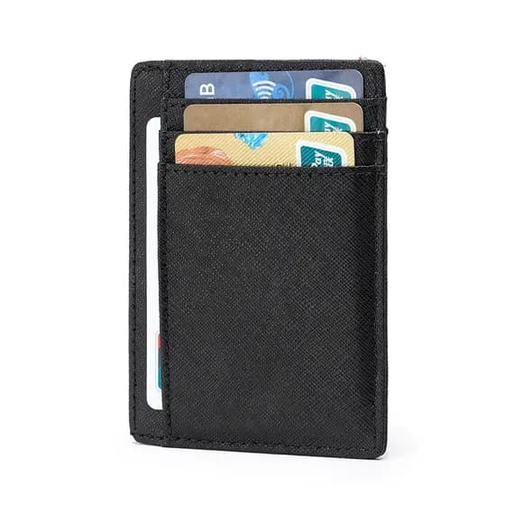 Carteira Porta Cartão Slim CNH Reforçada Masculina Zíper Crosswave