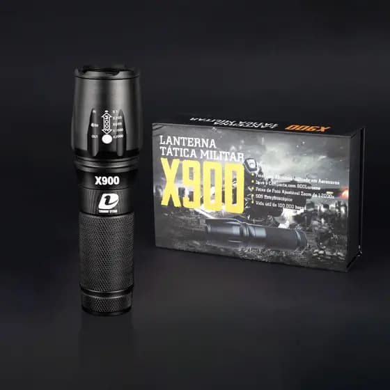Lanterna Tática Militar X900 LED Super Potente Recarregável