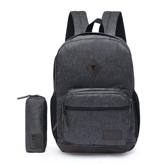 Mochila Cavalera Escolar Resistente p/ Notebook 15,6" com Estojo