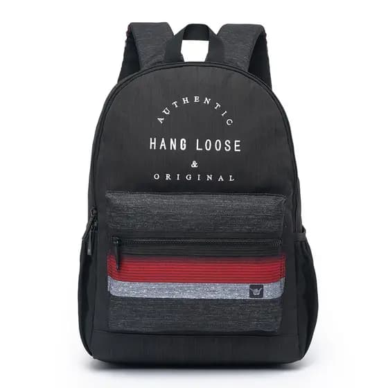 Mochila Hang Loose Faculdade Escolar Masculina Resistente