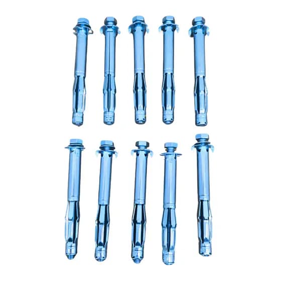 Kit 5 Buchas Parabolt M4x45 Parafuso Sextavado Fixação Concreto Tijolo