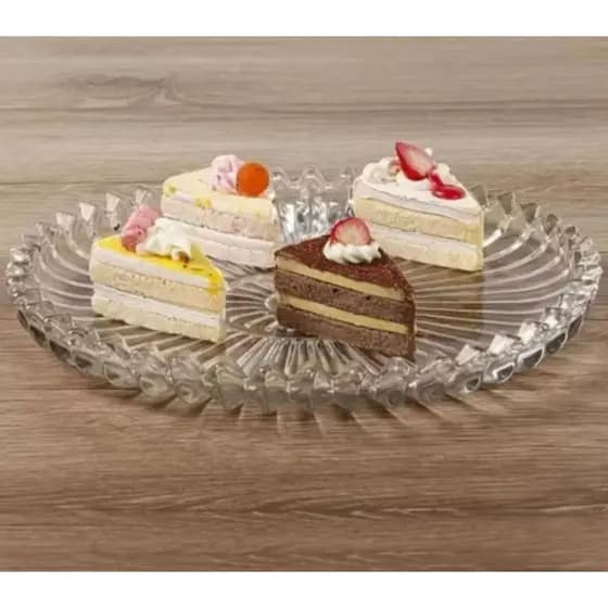 Travessa de Mesa Decorativa de Vidro Resistente Brasília 29cm - Dumiat