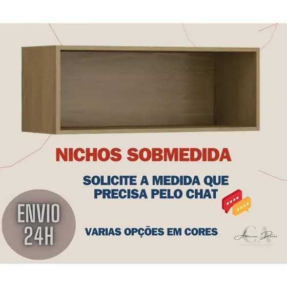 NICHO SOBMEDIDA 100% COM FUNDO PARA MAIOR RESISTENCIA - DECORE SUA CASA COM NICHOS LINDOS