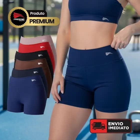 SHORTS FEMININO ATHLETIC - TECIDO PREMIUM, EFEITO MODELADOR, ZERO TRANSPARÊNCIA - ACADEMIA TREINO CORRIDA