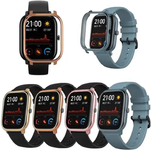 Case Bumper Compatível com Amazfit GTS / Colmi P8 Smartwatch + Película Nanogel