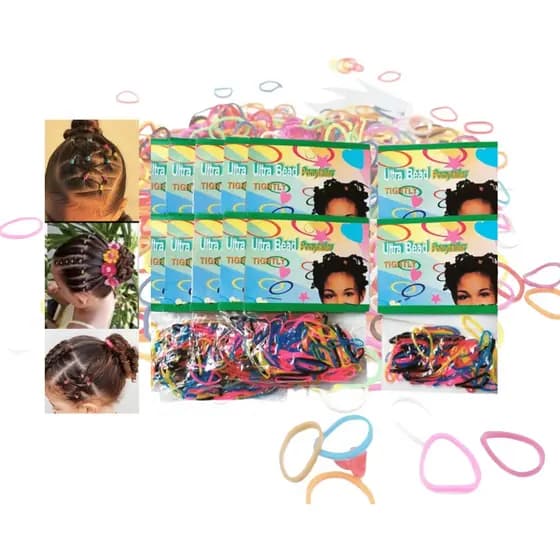 Elásticos Para Cabelo (Borrachinha/Liguinha) De Silicone Resistente 12 Pacotes coloridos