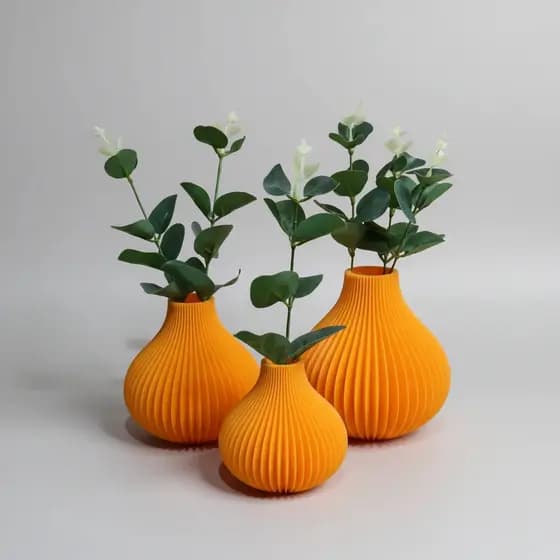 Kit Trio Vasos Decorativos Com Flores Artificiais