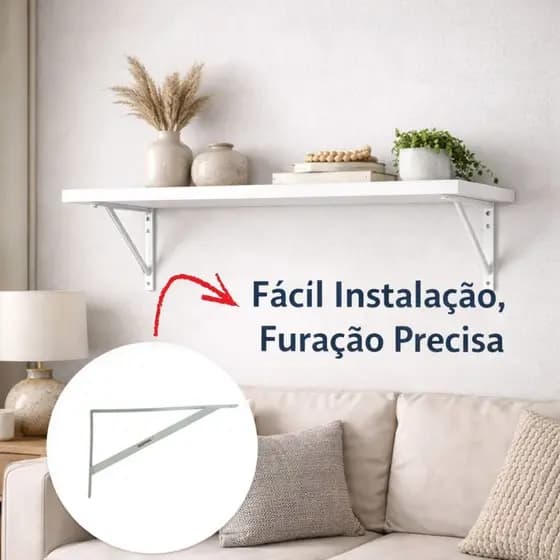 Suporte Para Prateleira Aço Mão Francesa Kit Resistente