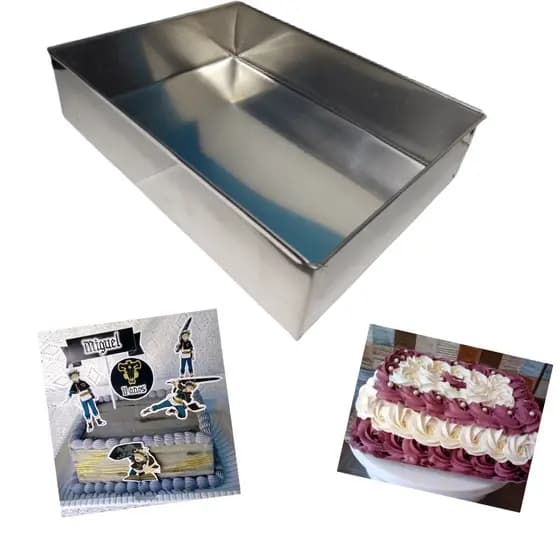 Forma De Bolo Retangular Assadeira Alta N5 Avulsa 40x30x10