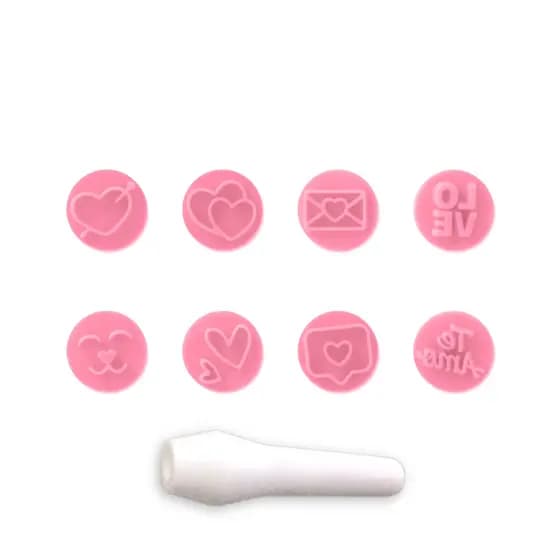 kit carimbo do amor coração para doces e brigadeiros