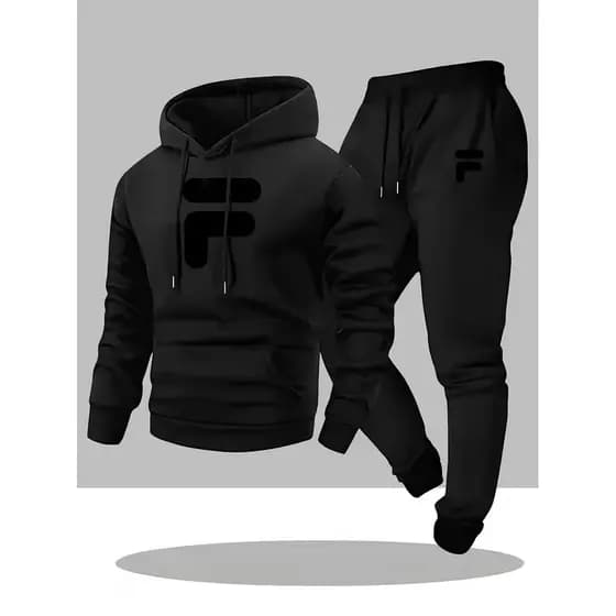Conjunto Moletom Canguru Masculino F Blusa De Frio + Calça Moletom Estampados Unissex Outono/Inverno