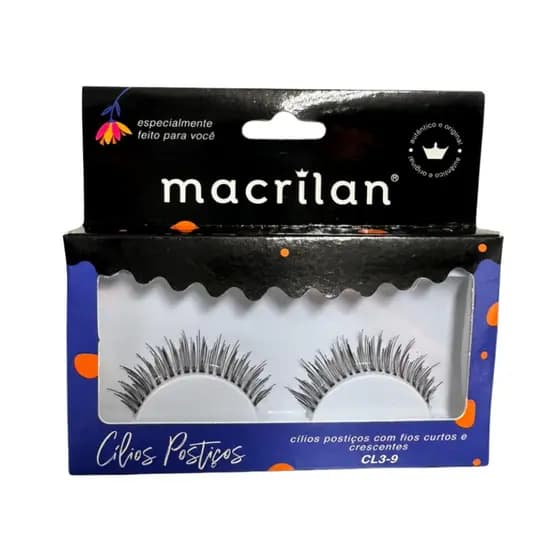 Cílios Postiços Fios Curtos Macrilan Efeito Natural