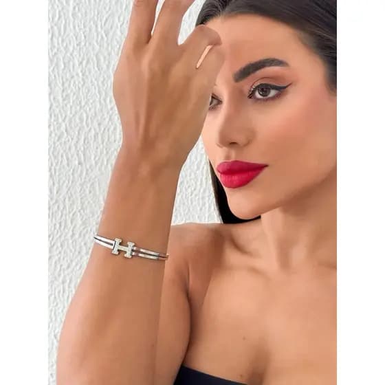 Bracelete Cravejado Feminino Masculino Joia Bijuteria Acessório Elegante Luxo Moda Presente