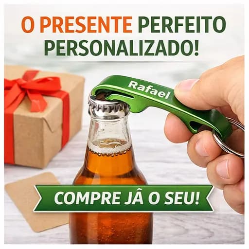 CHAVEIRO ABRIDOR PERSONALIZADO SUA CARA