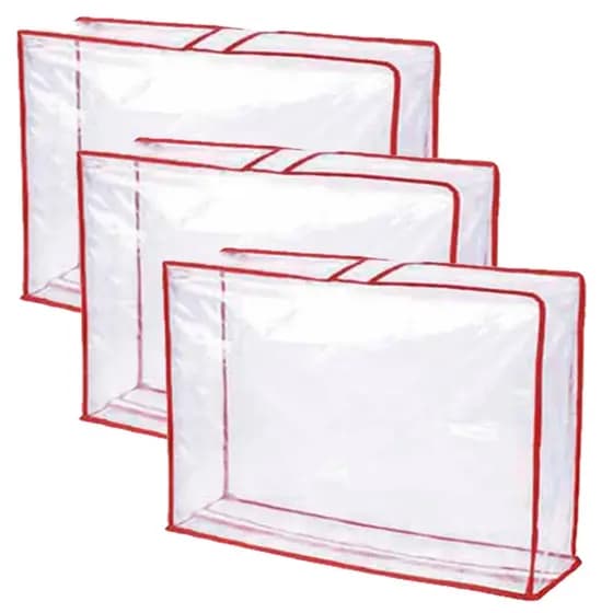 Kit com 3 Organizadores de Roupas Multiuso Porta Roupas de Cama Frio Brinquedos Organizador Para Closets e Guarda Roupas