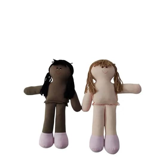 Boneca De Pano 30cm Somente Corpo Com Cabelo Bonequinha