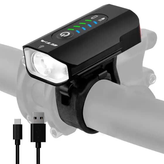 Farol Led GTA 600L Duplo com Sinalizador Traseiro Usb e Suporte de Capacete