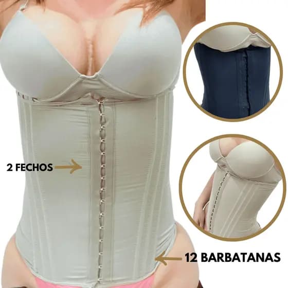 Cinta Modeladora Feminina 12 barbatanas - Redutora de Medidas - Afina Cintura - Redutora abdominal (M01)
