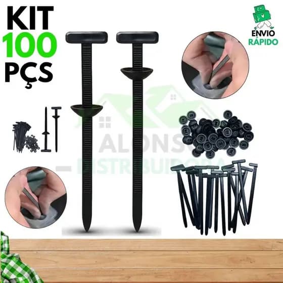 Kit 100 Abraçadeira Nylon Enforca Gato Fivela Cinta Plástica Universal Travamento Automático Carro