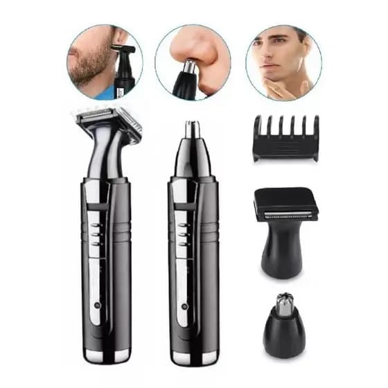 Máquina Cortar Cabelo Kemei Aparador Tirar Pelos Nariz Barba Bigode Acabamento Kemei Original km6511