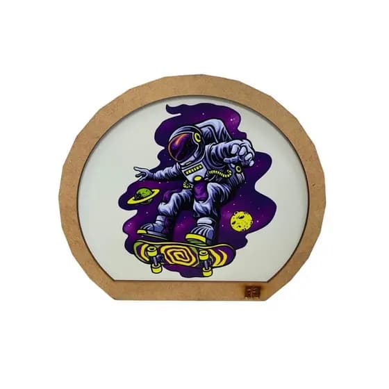 Luminária de Mesa Decorativa Astronauta de Skate Bivolt