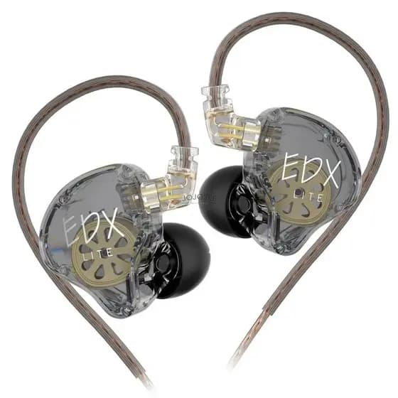 Fone de Ouvido KZ EDX Lite Intra-Auricular, Driver Dinâmico Super-Linear, Cabo Substituível