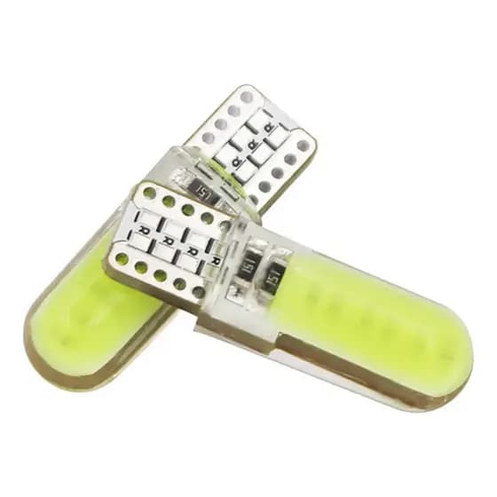 10 Lâmpada T10 Led Cob 12v Pingo Luz Placa Posição Interior