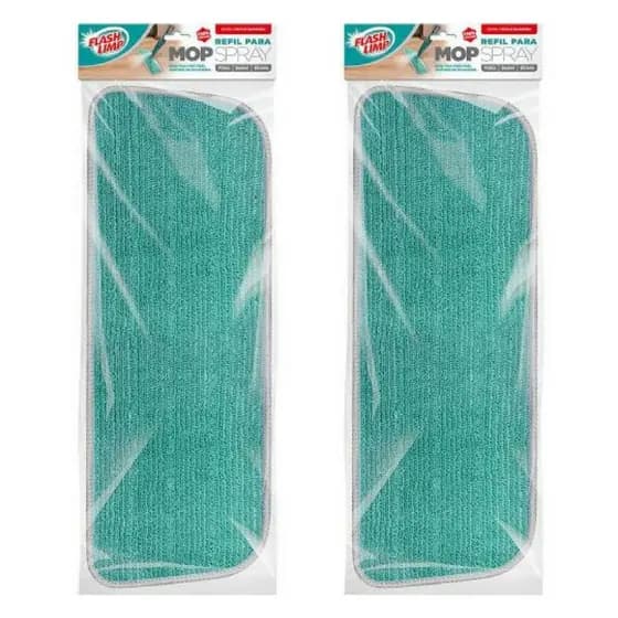 Kit 2 Refil Mop Spray Esfregão Microfibra Rodo Vassoura Spray Fit Flash Limp RMOP7800