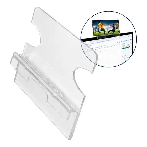 Suporte Apoio Porta Celular Notebook Acrílico Transparente Monitor Smartphone Laptop Computador